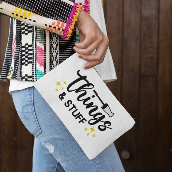 15. Zipper pouch for makeup cute and stylish - Picture 1 of 1